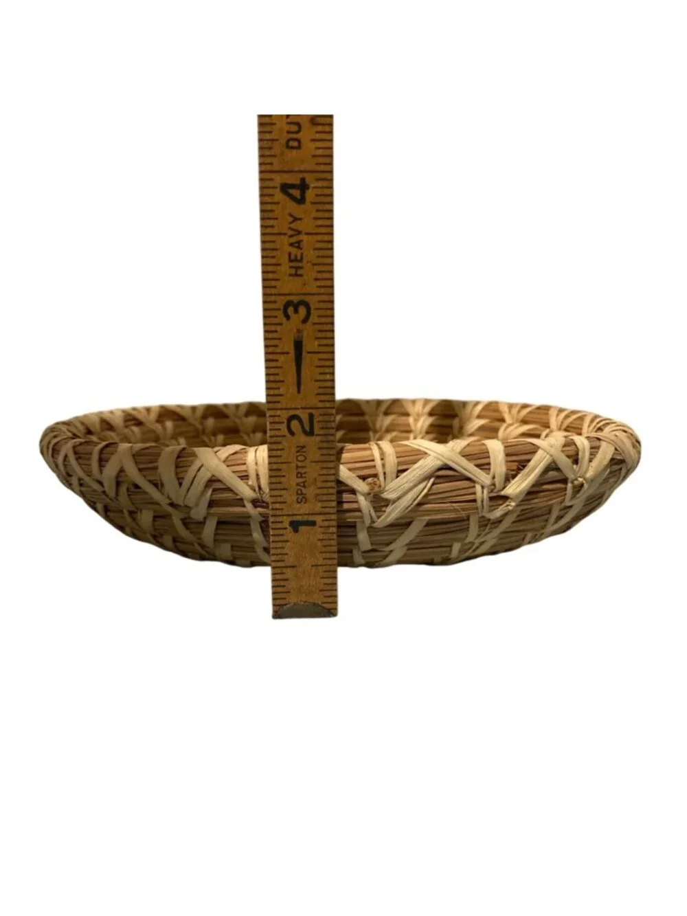 Vintage Tohono O'odham Papago TO Handmade Round Native American Basket